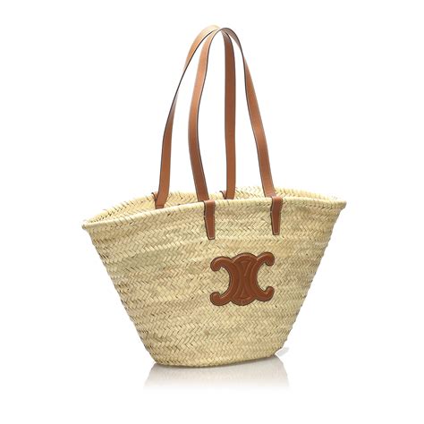 celine straw tote bag.